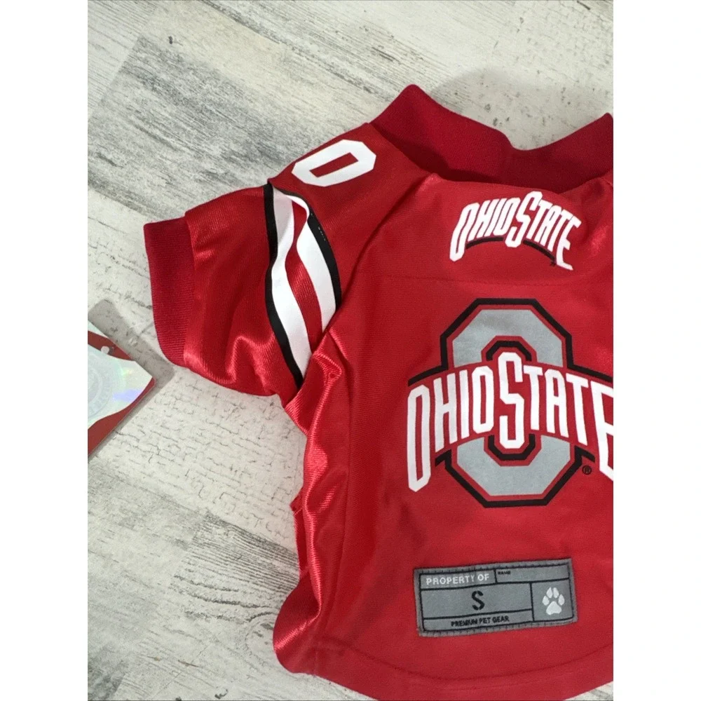 OHIO STATE BUCKEYES DOG‎ CAT JERSEY PREMIUM DAZZLE FABRIC
